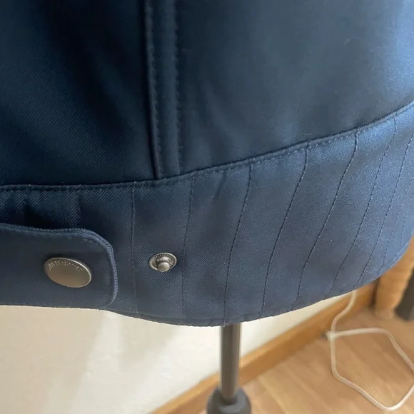 NWT BMW Motorrad Soft Shell Bomber Jacket Women’s Size L Fits Like M Navy Blue - Picture 8 of 10